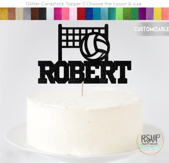 Custom Volleyball Cake Topper, Volleyball Party Decor, Volleyball