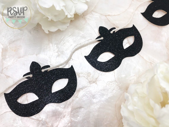 Masquerade Mask Garland, Masquerade Mask Banner, Masquerade Ball