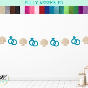 Seashells and Wedding Bells Garland, Last Toast On The Coast Bachelorette Decorations, Coastal Bridal Shower Decor Banner Sign
