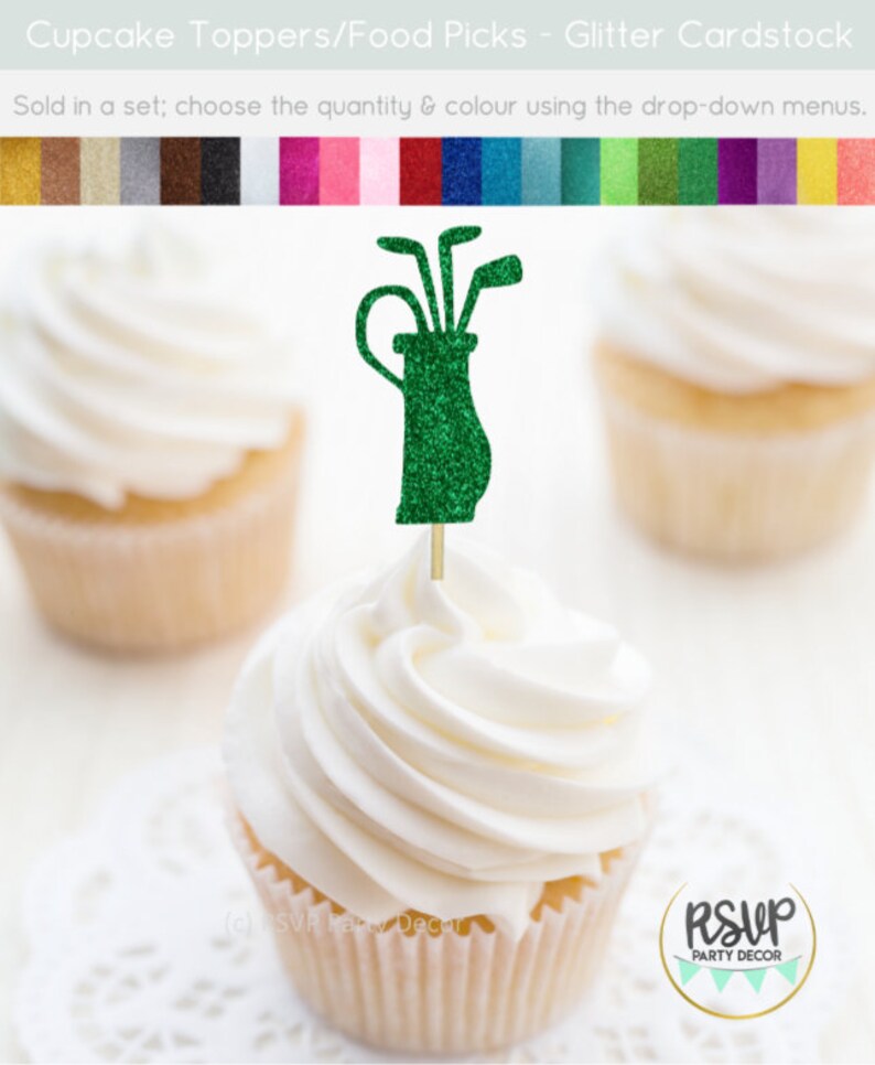 Golf Club Cupcake Toppers Golf Bag Food Picks Golf Party Etsy Canada