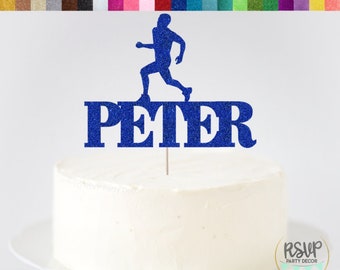 Jogging Topper, Running Cake Topper, Runner Cake Decorations, Running Man Cake  Topper, Male Runner Cake Topper, Runner Decoration Birthday 