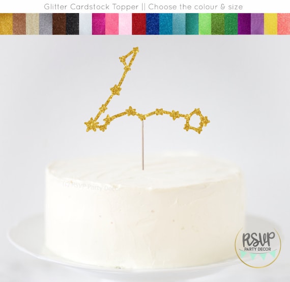 Zodiac Constellation Cake Topper, Horoscope Birthday Cake Topper, Galaxy Birthday Decor, Star Sign Topper, Personalized Birthday Decorations Il_570xn