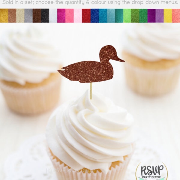 Duck Cupcake Toppers, Hunting Food Picks, Duck Hunter Birthday Party Decor, The Hunt Is Over Party Decor, Man Birthday, Forest Party Decor