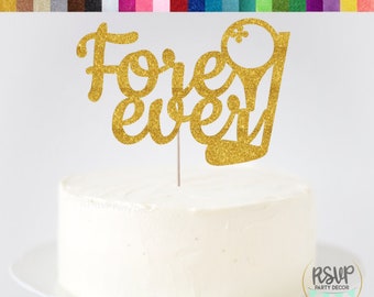 Fore Ever Cake Topper, Golf Wedding Decorations, Golf Wedding Cake Topper, Groom's Cake Topper, Elegant Golf Themed Wedding Decor