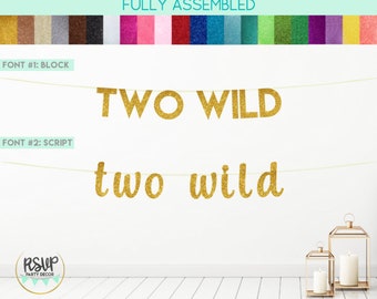 Twee Wild Banner, 2e verjaardag Partij Decor, Jungle 2e Partij Decor, Twee Wild Party Decor, 2e verjaardag Banner, Tweede verjaardag Decoraties