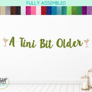 Banner A Tini Bit Older, ghirlanda di bicchieri da Martini, decorazioni per feste Espresso Martini, decorazioni per feste di compleanno per donne adulte, cartello Tini Banner