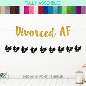 Divorced AF Banner, Divorce Garland, Divorce Party Decorations, I Do I Did I&#39;m Done, Glitter Thank You Next Sign, Separation Party Decor