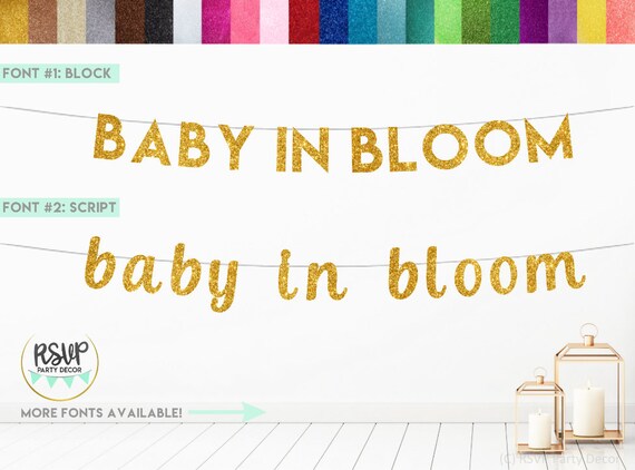 Baby In Bloom Banner Spring Baby Shower Decorations Floral Theme