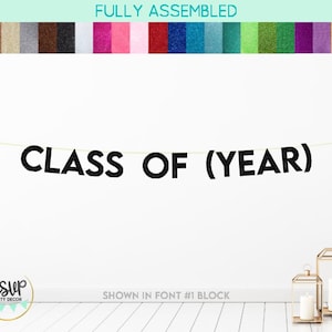 Custom Class of Year Banner, Highschool Reunion Decorations, Class of Banner, School Reunion Decor, Custom Year Sign, Graduation Banner