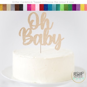 Oh Baby Cake Topper, Baby Shower Cake Topper, Gender Reveal Party Decor, Baby Shower Decorations, Baby Shower Decor for Gender Reveal Party