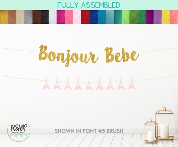 Bonjour Bebe Banner, Eiffel Tower Garland, Paris Themed Baby Shower Decorations, French Baby Shower, Patisserie Baby Shower Decor Il_570xn
