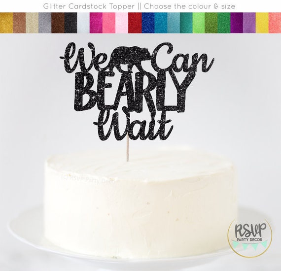 We Can Bearly Wait Cake Topper Lumberjack Baby Shower We Can Bearly Wait Cake Topper Lumberjack Baby Shower Woodland Forest Buffalo Plaid