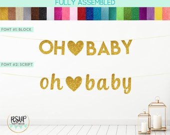 Oh Baby Banner, Baby Shower Banner, Baby Shower Party Decorations, Gender Reveal Party Decor, Cute Pregnancy Announcement, Baby Photoshoot