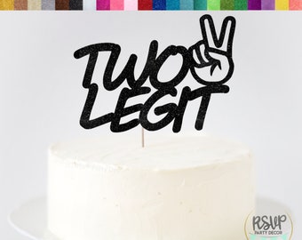 Two Legit Cake Topper, 2 Legit Cake Topper, Two Cool Themed Cake Topper, Graffiti Cake Topper, 2nd Birthday Party, Hip Hop 2nd Birthday