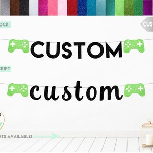 Custom Video Game Controller Banner, Video Game Themed Party Decorations, Level Up Banner, Gamer Birthday Party Supplies, Game Party Decor