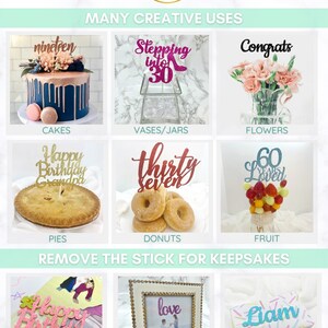 Custom Cake Topper, Name Cake Topper, Custom Name Cake Topper, Glitter Name Cake Topper, Cake Topper, Customized, Personalised Topper image 6