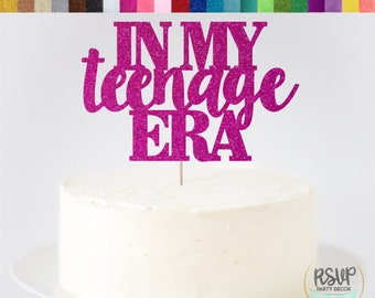 In My Teenage Era Cake Topper, 13th Birthday Decorations, Teenager Birthday Decor, Thirteenth Birthday Party Supplies for Eras 13th Birthday