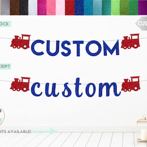 Custom Train Banner, Train Themed Party Decorations, Travel Themed Banner, Train Birthday Party Decorations, Custom Train Party Supplies
