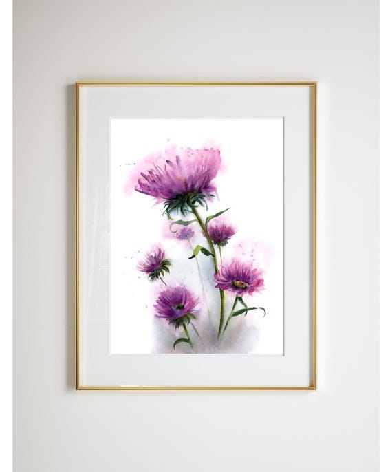 Favorite Flowers: Blooming Floral in Thistle Favorite Flowers: Blooming Floral in Thistle