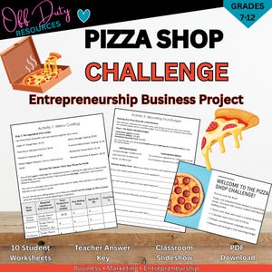Pizza Shop Business Challenge | Marketing Project | CTE Lesson (Printable Activity)