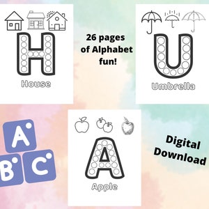 Digital Print Alphabet Dot Marker Activity Pages