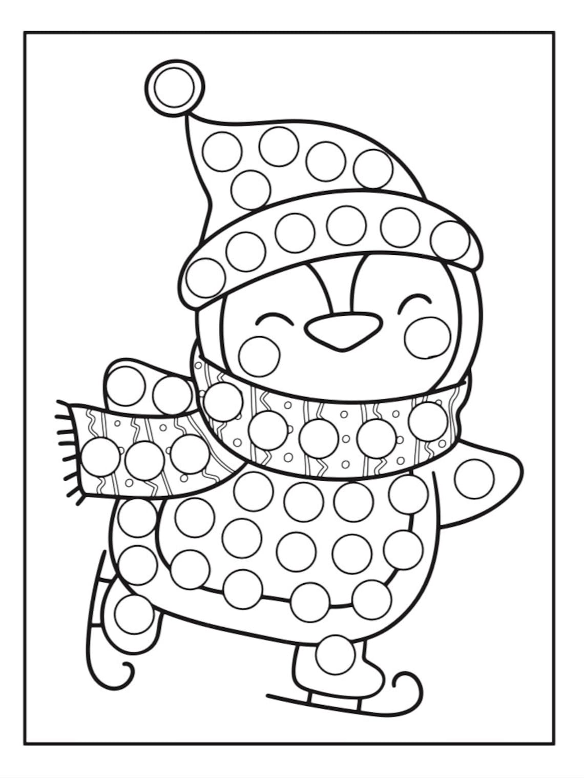 Penguin Dot Marker Christmas Activity Pages Digital Print Etsy