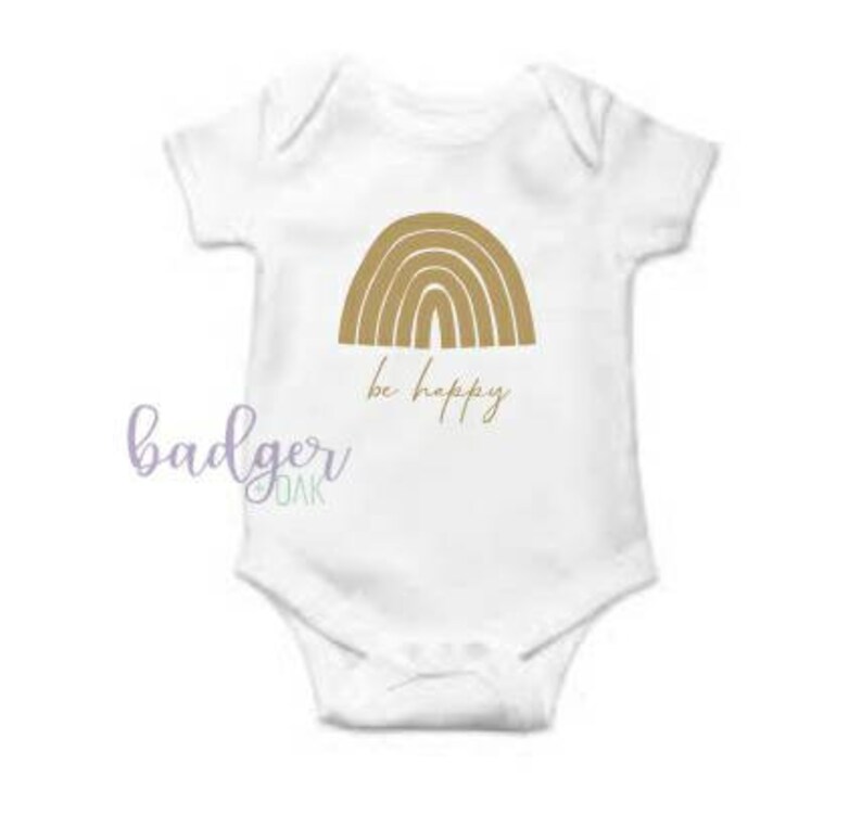 rainbow body suit be happy rainbow Baby bodysuit Be Happy baby bodysuit rose gold rainbow baby bodysuit