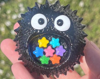 Soot fairy Worry Stone – | Hand painted Comfort Stone