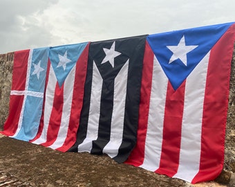 Puerto Rico's Flag EXTERIOR RESISTANT // Old Fashioned Style // Puerto Rican Granny's Flag