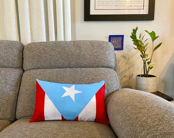 Monoestrellada Cojín de Bandera Puerto Rico // Pillow Cover