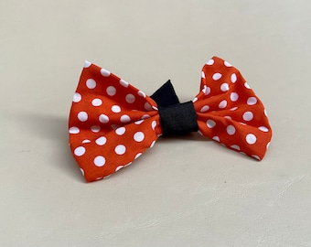 Dog/Cat Bow Ties // ORANGE Polka Dots