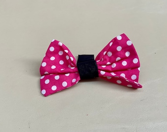 Dog/Cat Bow Ties // FUCSIA PINK Polka Dots