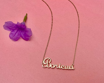 Boricua 18K Gold Plated Charm with chain