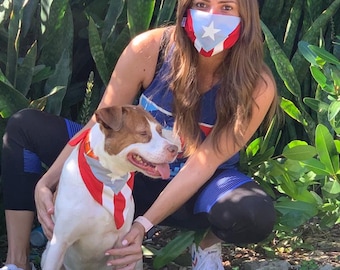 Boricua Face Mask & Dog Bandana Bundle