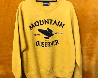 Outdoor Mountain Observer Graphic Pullover Crewneck Sweatshirt