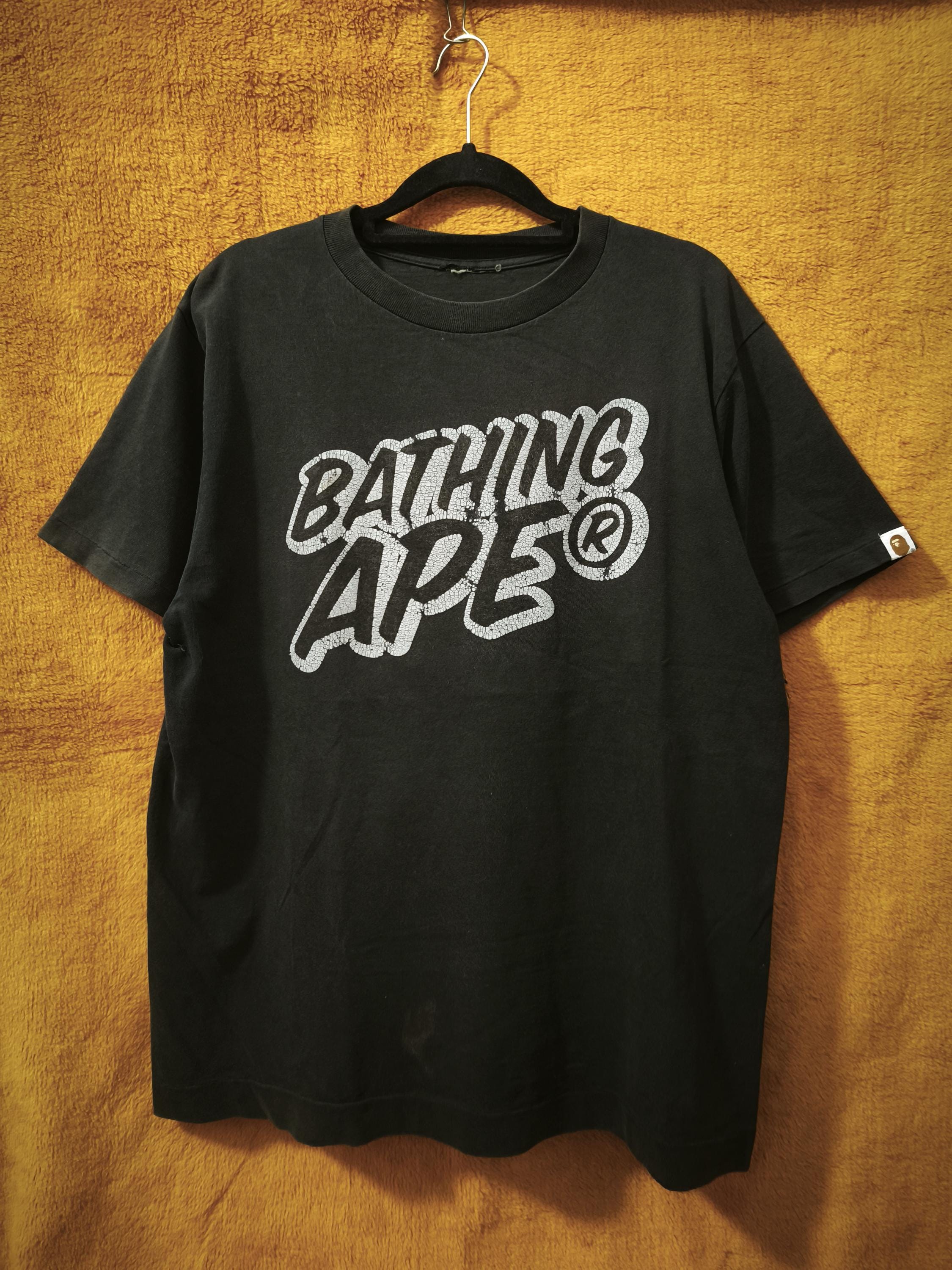 Vintage Bathing Ape Logo Tee | Authentic BAPE Black Streetwear T