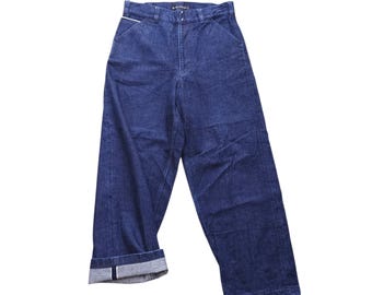 Upscape Audience Japanese Denim Jeans | Made in Japan Premium Selvedge Denim | Dark Wash Raw Denim Women Trousers