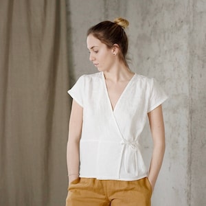 Women's linen top AIWA / wrap top