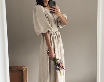 Women's linen dress Katie - customized length