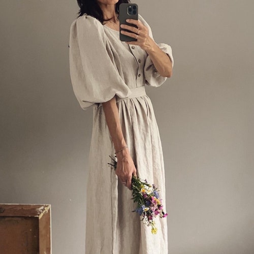 Women's Linen Dress OLIVIA Long - Etsy