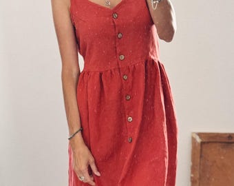 cope linen dress Urban Outfitters | Dresses | Urban Outfitters Cope Linen Dress With Pockets S