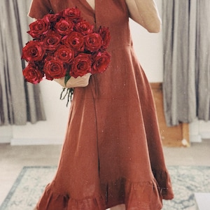 Linen wrap dress EVELYN