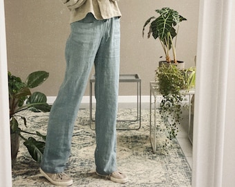 Women linen pants / linen trousers / GIGI