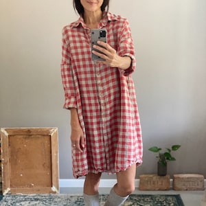 Frauen Leinen Kleid audrey