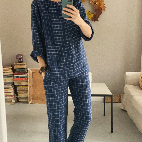 Men's linen pajamas