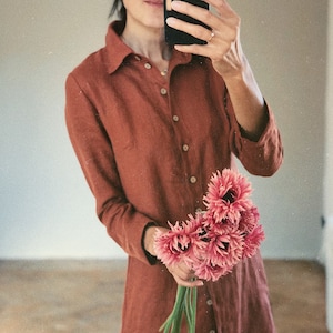 Women  linen shirt dress STELLA