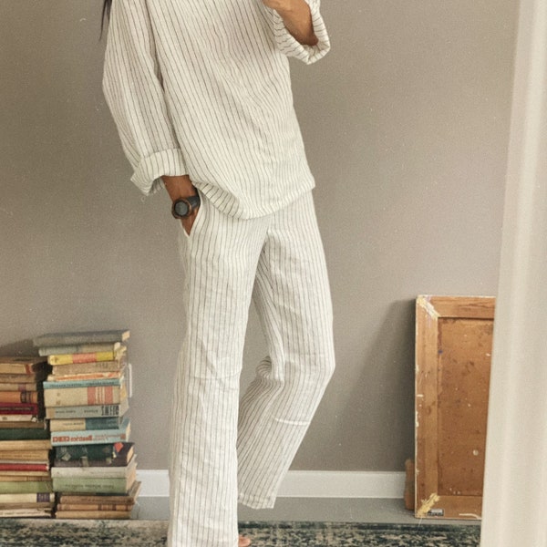 Men's linen pajamas