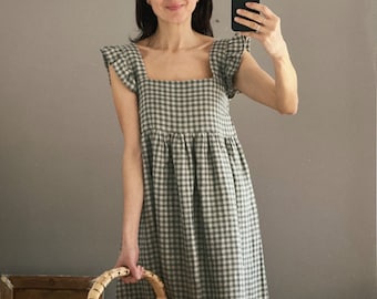 Women's linen dress LUNA long