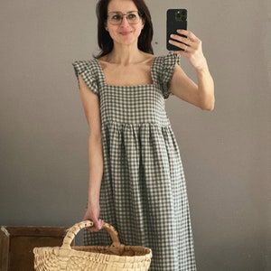 Vestido de lino mujer LUNA largo