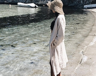 Women's linen robe